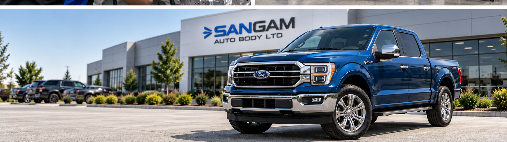 Ford F-150 collision repair at Sangam Auto Body